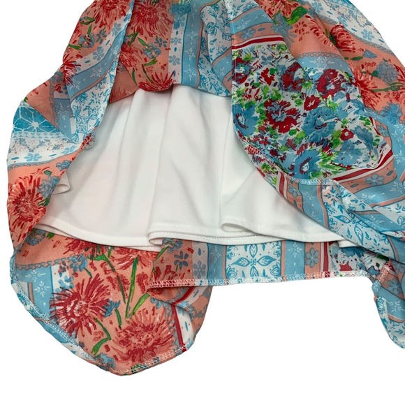 RARE EDITIONS Girl's Country Sleeveless Sun Dress Size 2T Flower Bow Tie Back - Picture 9 of 13